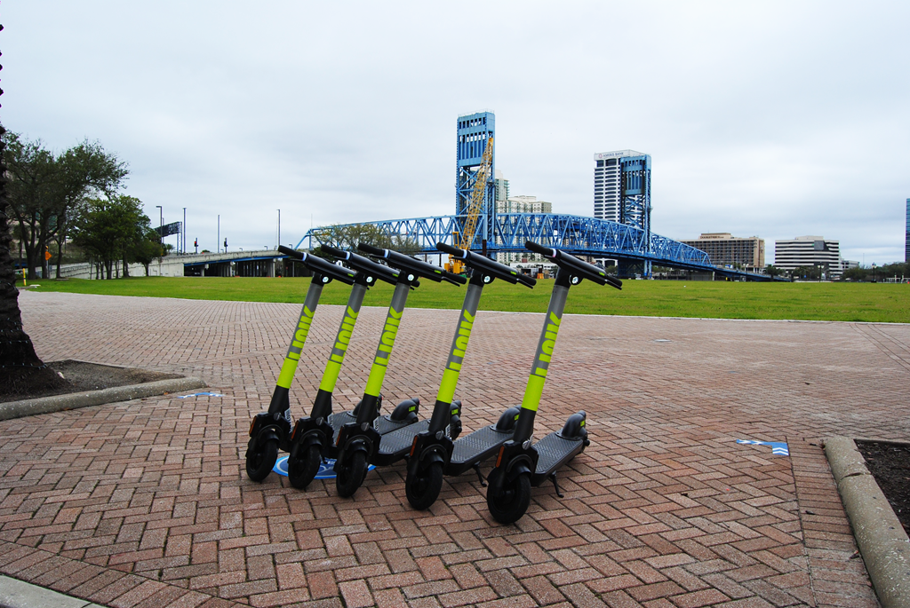 Image of E-Scooters Downtown by Riverfront Plaza