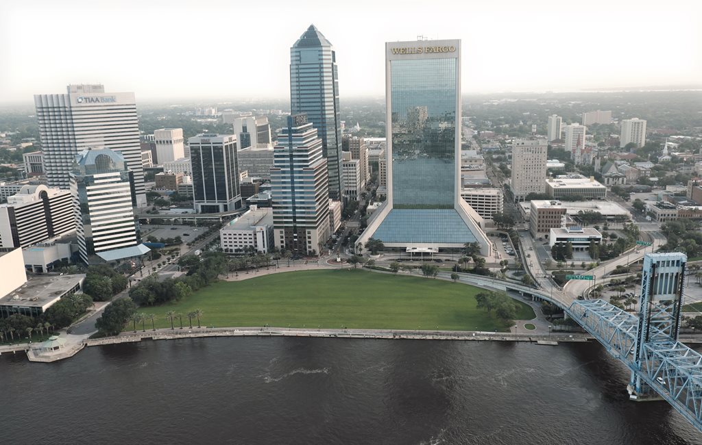 Aerial Image of Riverfront Plaza Site