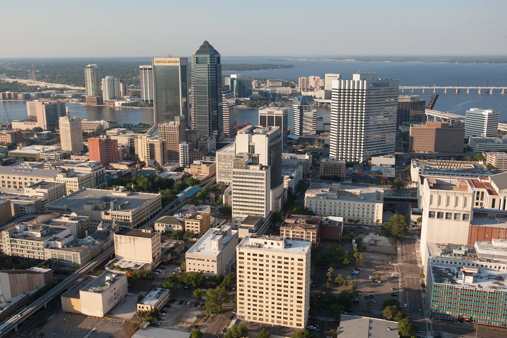 Aerial View of Downtown Jacksonville
