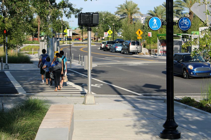 Riverplace Blvd Road Diet: introduction of dedicated ped, bike, transit and environmental amenities