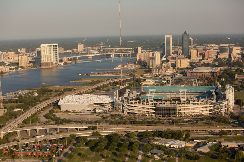 View of Downtown Skyline as Seen from the Sports & Entertainment District