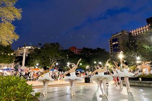 Photo of dancers performing at Downtown's Hemming Park during Art Walk